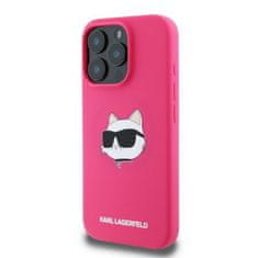 Karl Lagerfeld KARL LAGERFELD etui za IPHONE 16 Pro Max združljiv z MagSafe KLHMP16XSCHPPLF (Sil Choupette Head Print) fuksija