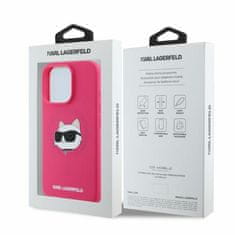 Karl Lagerfeld KARL LAGERFELD etui za IPHONE 16 Pro Max združljiv z MagSafe KLHMP16XSCHPPLF (Sil Choupette Head Print) fuksija