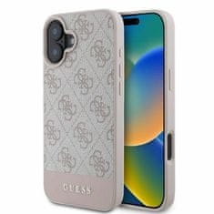 Guess GUESS etui za IPHONE 16 GUHCP16SG4GLPI (4G PU Bottom Stripe) roza