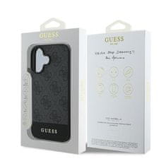 Guess GUESS etui za IPHONE 16 GUHCP16SG4GLGR (PC/TPU 4G PU Bottom Stripe) siv