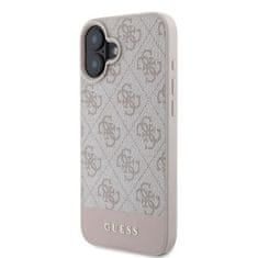 Guess GUESS etui za IPHONE 16 GUHCP16SG4GLPI (4G PU Bottom Stripe) roza