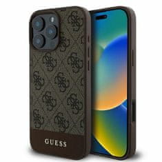 Guess GUESS etui za IPHONE 16 Pro Max GUHCP16XG4GLBR (PC/TPU 4G PU Bottom Stripe), rjav