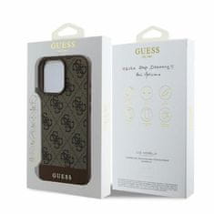 Guess GUESS etui za IPHONE 16 Pro Max GUHCP16XG4GLBR (PC/TPU 4G PU Bottom Stripe), rjav