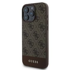 Guess GUESS etui za IPHONE 16 Pro Max GUHCP16XG4GLBR (PC/TPU 4G PU Bottom Stripe), rjav