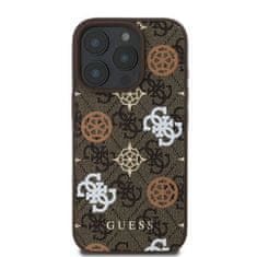 Guess GUESS etui za IPHONE 16 Pro Max, združljiv z MagSafe GUHMP16XP4PWPW (PU Peony on 4G Background), rjav