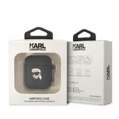 Karl Lagerfeld KARL LAGERFELD etui za APPLE Airpods 1 / 2 KLA2RUNIKK (3D Sil NFT Karl) black