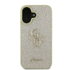 Guess GUESS etui za IPHONE 16 GUHCP16SHG4SGD (Fixed Glitter Big 4G) zlato