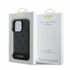 Guess GUESS etui za IPHONE 16 Pro Max GUHCP16XG4GLGR (PC/TPU 4G PU Bottom Stripe) siv