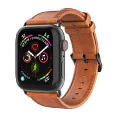 Dux Ducis DUX DUCIS YA usnjen trak za Apple Watch 42 / 44 / 45 / 49 mm rjave barve