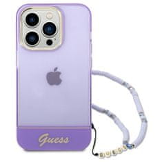 Guess GUESS etui za IPHONE 14 Pro GUHCP14LHGCOHU (IML Electro Cam w. Strap Translucent) vijolična