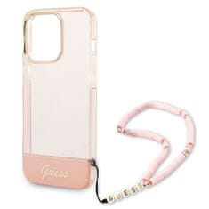 Guess GUESS etui za IPHONE 14 Pro GUHCP14LHGCOHP (IML Electro Cam w. Strap Translucent) roza