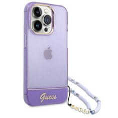 Guess GUESS etui za IPHONE 14 Pro GUHCP14LHGCOHU (IML Electro Cam w. Strap Translucent) vijolična