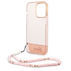 Guess GUESS etui za IPHONE 14 Pro GUHCP14LHGCOHP (IML Electro Cam w. Strap Translucent) roza