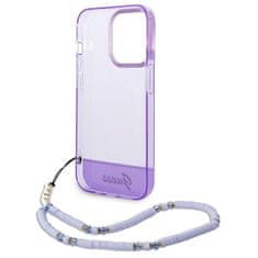 Guess GUESS etui za IPHONE 14 Pro GUHCP14LHGCOHU (IML Electro Cam w. Strap Translucent) vijolična