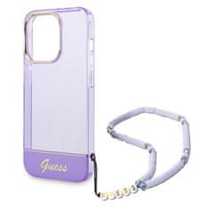 Guess GUESS etui za IPHONE 14 Pro GUHCP14LHGCOHU (IML Electro Cam w. Strap Translucent) vijolična