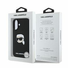 Karl Lagerfeld KARL LAGERFELD etui za IPHONE 16 združljiv z MagSafe KLHMP16SSKHPPLK (Sil KL Head Print) black