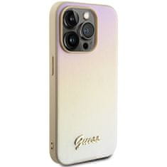 Guess GUESS etui za IPHONE 14 Pro GUHCP14LPSAIRSD (Saffiano Iridescent Script) Gold