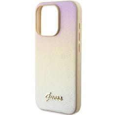 Guess GUESS etui za IPHONE 14 Pro GUHCP14LPSAIRSD (Saffiano Iridescent Script) Gold