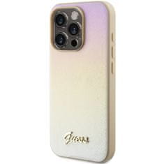 Guess GUESS etui za IPHONE 14 Pro GUHCP14LPSAIRSD (Saffiano Iridescent Script) Gold