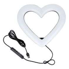 OEM LED Ring Stream RGB ring light 10" FULL COLOR z držalom za telefon HEART + stativ JM26-10 črna