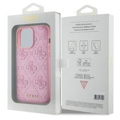 Guess GUESS etui za IPHONE 15 Pro GUHCP15LP4EPMP (Quilted 4G Classic) roza