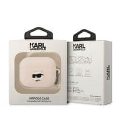 Karl Lagerfeld KARL LAGERFELD etui za APPLE Airpods Pro KLAPRUNCHP (3D Sil NFT Choupette) roza