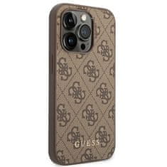 Guess GUESS etui za IPHONE 14 Pro Max GUHCP14XG4GFBR (4G Gold Logo), rjav