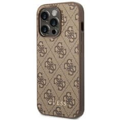 Guess GUESS etui za IPHONE 14 Pro Max GUHCP14XG4GFBR (4G Gold Logo), rjav