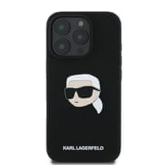 Karl Lagerfeld KARL LAGERFELD etui za IPHONE 16 Pro združljiv z MagSafe KLHMP16LSKHPPLK (Sil KL Head Print) black