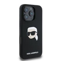 Karl Lagerfeld KARL LAGERFELD etui za IPHONE 16 Pro združljiv z MagSafe KLHMP16LSKHPPLK (Sil KL Head Print) black