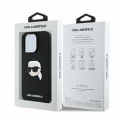 Karl Lagerfeld KARL LAGERFELD etui za IPHONE 16 Pro združljiv z MagSafe KLHMP16LSKHPPLK (Sil KL Head Print) black