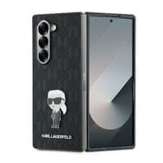 Karl Lagerfeld KARL LAGERFELD etui za SAMSUNG Z Fold 6 KLHCZFD6SAPKINPK (HC Saffiano Monogram Ikonik Pin) black