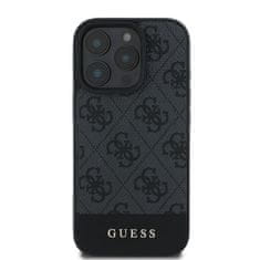 Guess GUESS etui za IPHONE 16 Pro GUHCP16LG4GLGR (PC/TPU 4G PU Bottom Stripe) siv