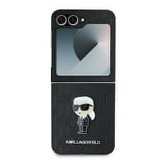 Karl Lagerfeld KARL LAGERFELD etui za SAMSUNG Z Flip 6 KLHCZF6SAPKINPK (HC Saffiano Monogram Ikonik Pin) black