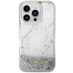 Guess GUESS etui za IPHONE 14 Pro GUHCP14LLCSGSGH (Liquid Glitter Marble) bela