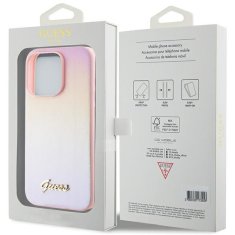 Guess GUESS etui za IPHONE 14 Pro GUHCP14LPSAIRSP (Saffiano Iridescent Script) roza