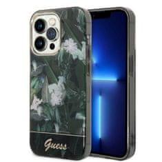 Guess GUESS etui za IPHONE 14 Pro GUHCP14LHGJGHA (Jungle Collection) zelen