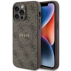 Guess GUESS etui za IPHONE 14 Pro Max združljiv z MagSafe GUHMP14XG4GFRW (4G Ring classic logo), rjav