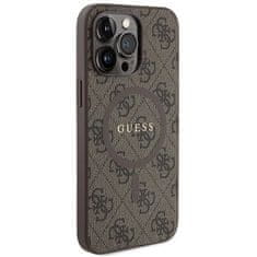 Guess GUESS etui za IPHONE 14 Pro Max združljiv z MagSafe GUHMP14XG4GFRW (4G Ring classic logo), rjav