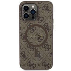 Guess GUESS etui za IPHONE 14 Pro Max združljiv z MagSafe GUHMP14XG4GFRW (4G Ring classic logo), rjav