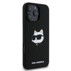 Karl Lagerfeld KARL LAGERFELD etui za IPHONE 16 Pro združljiv z MagSafe KLHMP16LSCHPPLK (Sil Choupette Head Print) črn