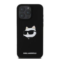 Karl Lagerfeld KARL LAGERFELD etui za IPHONE 16 Pro združljiv z MagSafe KLHMP16LSCHPPLK (Sil Choupette Head Print) črn