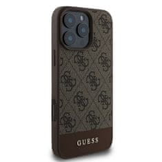 Guess GUESS etui za IPHONE 16 Pro GUHCP16LG4GLBR (PC/TPU 4G PU Bottom Stripe), rjav