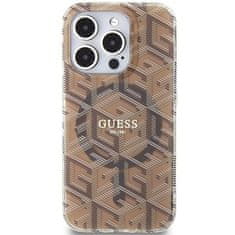 Guess GUESS etui za IPHONE 15 Pro Max združljiv z MagSafe GUHMP15XHGCUSTGW za iPhone 15 Pro Max (združljiv z Magsafe / IML GCUBE / brown)