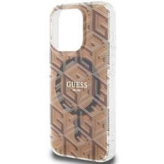 Guess GUESS etui za IPHONE 15 Pro Max združljiv z MagSafe GUHMP15XHGCUSTGW za iPhone 15 Pro Max (združljiv z Magsafe / IML GCUBE / brown)