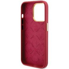 Guess GUESS etui za IPHONE 15 Pro GUHCP15LSMBSLM (Silikonski napis, kovinski logotip in okvir) magenta