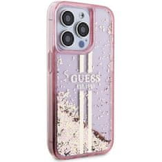 Guess GUESS etui za IPHONE 15 Pro Max GUHCP15XLFCSEGP (Liquid Glitter Gold Stripes) roza