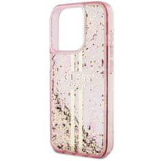 Guess GUESS etui za IPHONE 15 Pro Max GUHCP15XLFCSEGP (Liquid Glitter Gold Stripes) roza