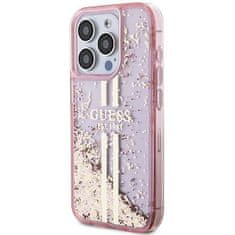 Guess GUESS etui za IPHONE 15 Pro Max GUHCP15XLFCSEGP (Liquid Glitter Gold Stripes) roza