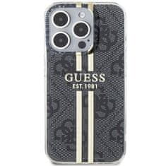 Guess GUESS etui za IPHONE 15 Pro GUHCP15LH4PSEGK (4G Gold Stripe) črn